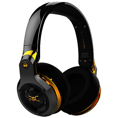 Monster ROC Sport Black Platinum Wireless Over-Ear Headphones With Built-In Mic, Total Noise Isolation & Carry Case, Black